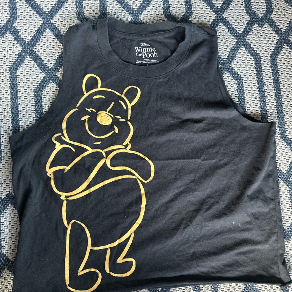 Disney Black and Gold Winnie the Pooh Tank Top